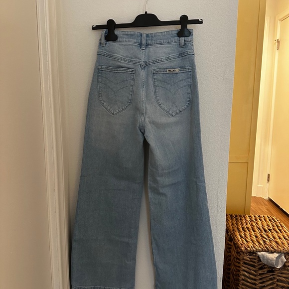 Rolla's High Rise Wide Leg Sailor Jean - Light Wash - Picture 7 of 9